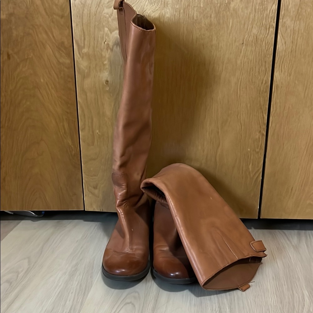Sam Edelman Light Brown Leather Calf- High Boots
